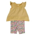 thumbnail image 1 of Infant & Toddler Girls Yellow Shirt & Veggie Print Shorts Set Baby Outfit 9-12m, 1 of 1