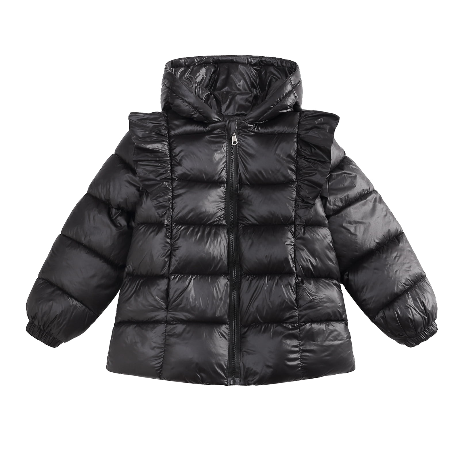 Infant Toddler Kid Little Girl Winter Coats Puffer Hooded Jacket Ruffle