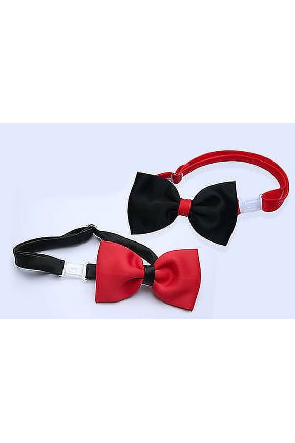 Infant Toddler Kid Teen Boy Wedding Formal Party Satin Black Red Bow Tie sz S-20