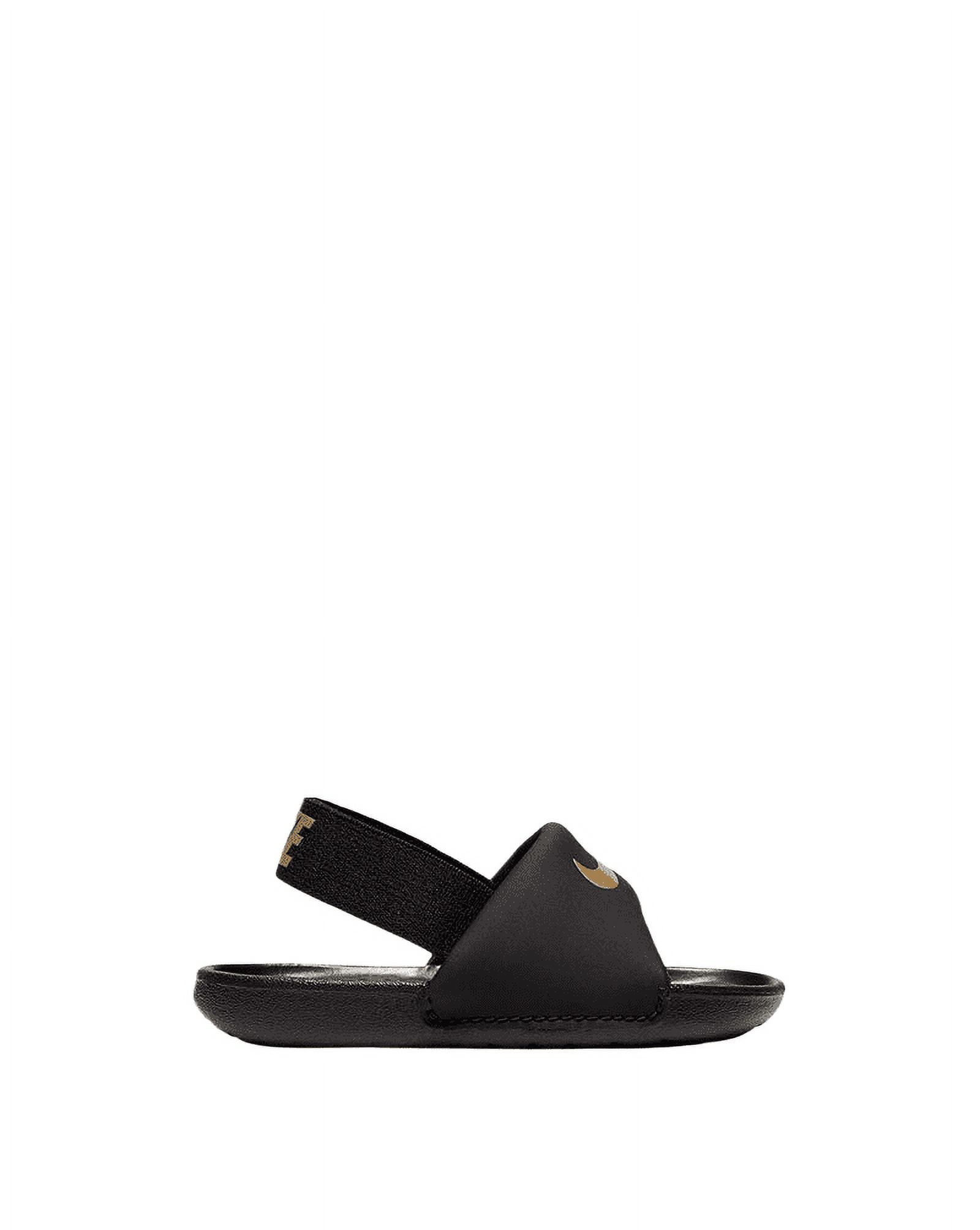 Nike kawa slides black and gold best sale