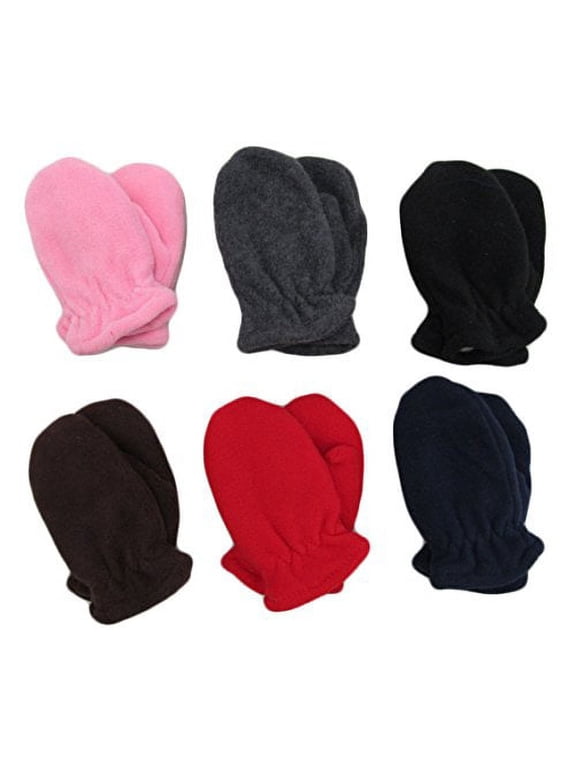 Infant-Toddler Soft And Warm Fleece Mittens 6-Pack (Color 12-24M)