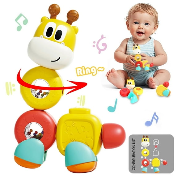 Baby Toys, Baby Rattles for Boys Girls, Teething Toys for Infant, Toys for 1 2 3 Year Old Girl Boy Birthday Gift