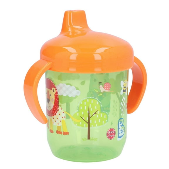 Infant Trainer Cup, Leakproof PP Cute 260ml Baby?Sippy?Cup For Home Travel For Fruit Juices Green