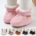 thumbnail image 1 of Infant Velcro Fastening Shoes Kids Infant Sock Shoes Non-Slip Rubber Sole Toddler Crib First Walker Shoes White 6 M-12 M, 1 of 6