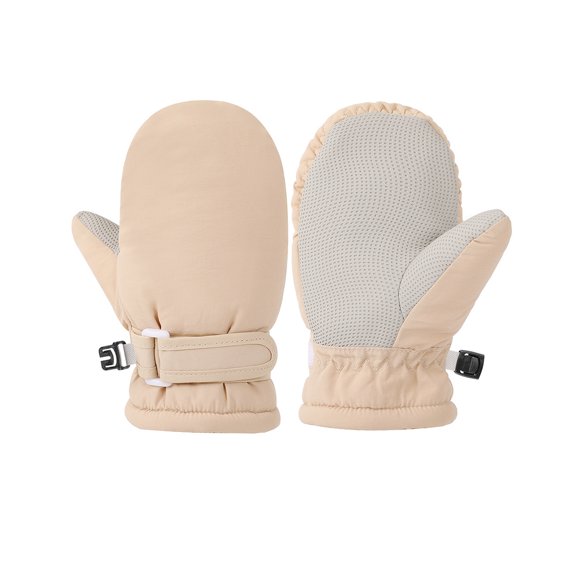 Infant Waterproof Winter Gloves Soft Plush Inner Windproof Design Elastic Cuffs Mittens For Snow Activity