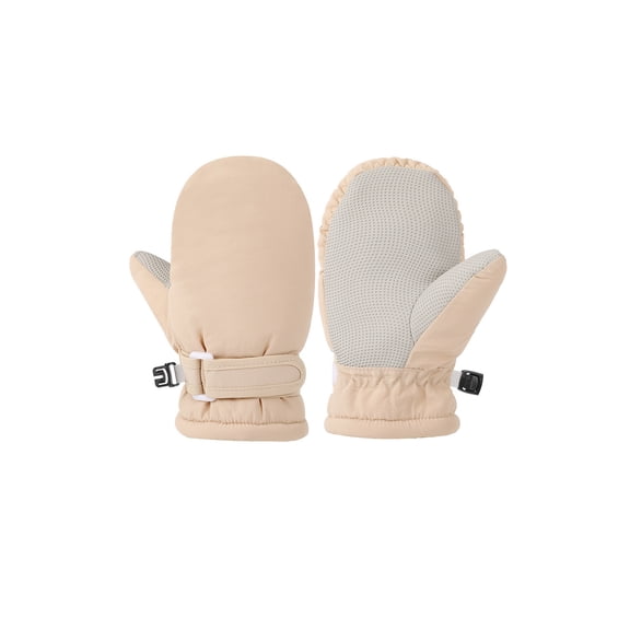 Infant Waterproof Winter Gloves Soft Plush Inner Windproof Design Elastic Cuffs Mittens For Snow Activity
