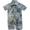 thumbnail image 1 of Infant Wes & Willy Carolina Blue North Carolina Tar Heels Vintage Floral Romper, 1 of 1