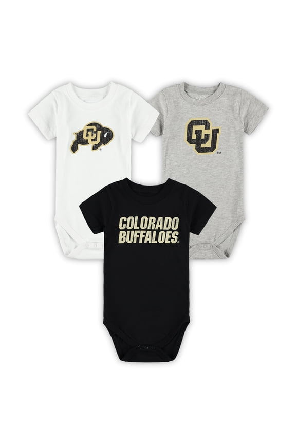 Infant Wes & Willy Colorado Buffaloes Three-Pack Bodysuit Set
