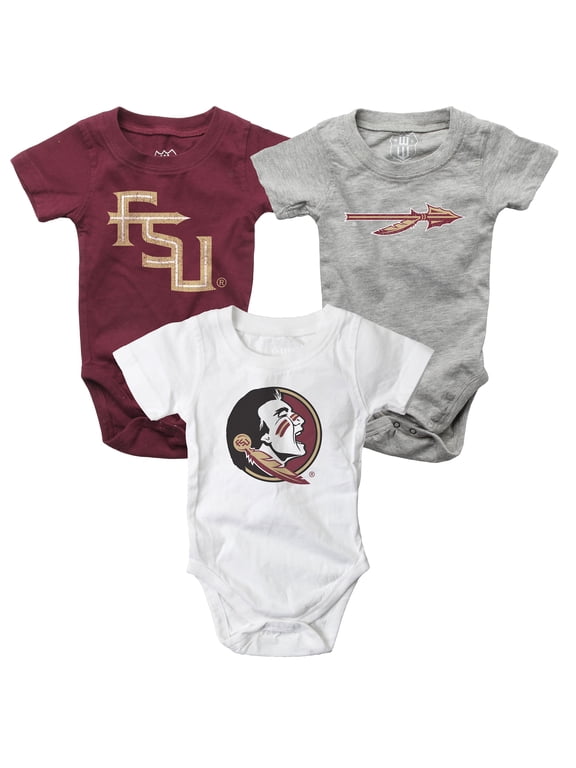 Infant Wes & Willy Florida State Seminoles Three-Pack Bodysuit Set