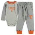 thumbnail image 1 of Infant Wes & Willy Heathered Gray/Tennessee Orange Tennessee Volunteers Jie Jie Long Sleeve Bodysuit & Pants Set, 1 of 3
