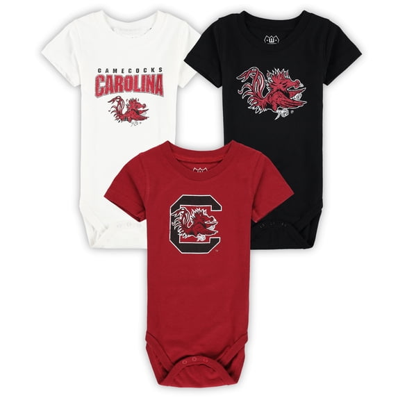 Infant Wes & Willy South Carolina Gamecocks Three-Pack Bodysuit Set