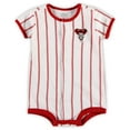 thumbnail image 1 of Infant White Arizona Diamondbacks Pinstripe Power Hitter Romper, 1 of 2