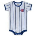 thumbnail image 1 of Infant White Chicago Cubs Pinstripe Power Hitter Coverall, 1 of 3