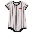 thumbnail image 1 of Infant White San Francisco Giants Pinstripe Power Hitter Romper, 1 of 2