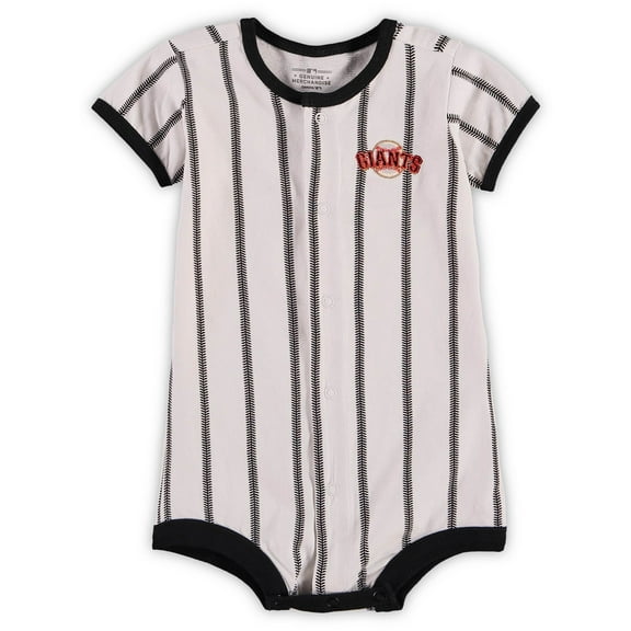 Infant White San Francisco Giants Pinstripe Power Hitter Romper
