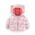 thumbnail image 1 of Winter Coat Baby Boys Puffer Coat Baby Hoodie with Bear Ear Zipper Windproof Jacket Outwear for Kids Baby Girls Thick Parka Warm Thick Clothes 12-18 Months, 1 of 3