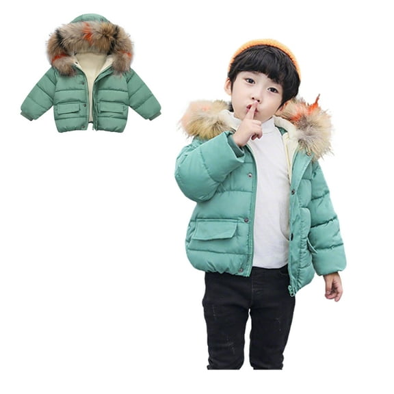 Winter Coat,Baby Boys Puffer Coat with Hoods Thicken Windproof Zipper Warm Outwear for Baby Girls Winter Down Coat Baby Clothes