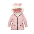 thumbnail image 1 of Winter Coat,Baby Girls Puffer Coat Baby Hoodie with -Shaped Zipper Windproof Jacket Outwear 3-4 Years, 1 of 5