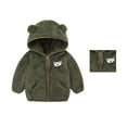 thumbnail image 1 of Winter Coat Cute Bear Ear Hooded Jacket for Baby Girls Fall Outfits for Girls Little Boys Girls Clothes 0-6 Months, 1 of 3