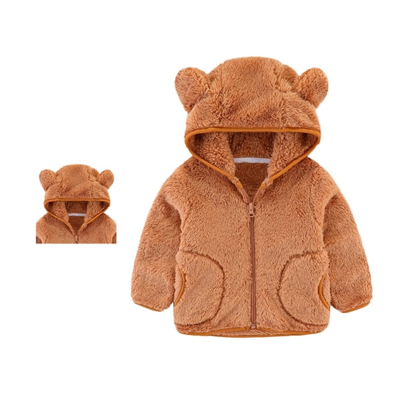 Winter Coat Cute Bear Ear with Hoods for Baby Girls Winter Coat Winter Baby Girl Clothes 2-3 Years