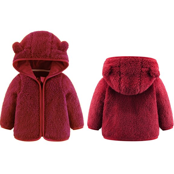Winter Coat Jacket Bear Ear Hooded Jacket for Baby Boys Winter Warm Outwear Jacket Coat Baby Winter Clothes 0-6 Months