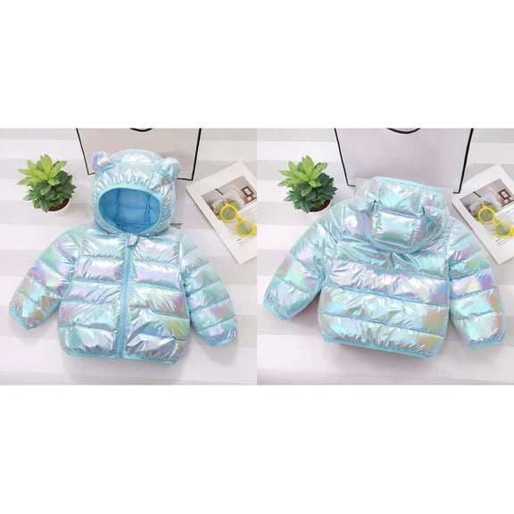 Infant Winter Coat,Infant Puffer Coat Bear Ear Hooded Jacket Windproof Down Jacket For Infant Baby Girls Winter Warm Outerwear Infant Winter Clothes