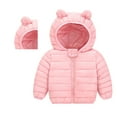 thumbnail image 1 of Winter Coat Lightweight Water-Resistant Bear with Hooded Kids Down Jacket 6-12 Months Boys Clothes, 1 of 6
