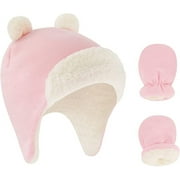 Infant Winter Hat - 0-24 Months Baby Winter Hats and Mittens Set - Baby Boy and Girls Winter Hat 0-6, 6-12, 12-24 Months