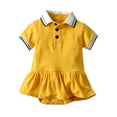 thumbnail image 1 of Infant Yellow Newborn Clothes for Girls Baby Girl Bodysuit Romper Dresses Cute Baby Girl Outfit Baby Newborn Clothes Infant Clothes Girls 6-12 Months, 1 of 5