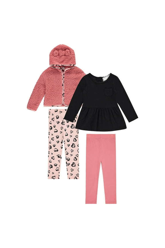 Infant Toddler Girls 4 Pack Wardrobe Adorable Cozy Styles in Sizes 12M-4T!
