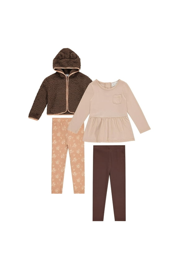 Infant Toddler Girls 4 Pack Wardrobe Adorable Cozy Styles in Sizes 12M-4T!