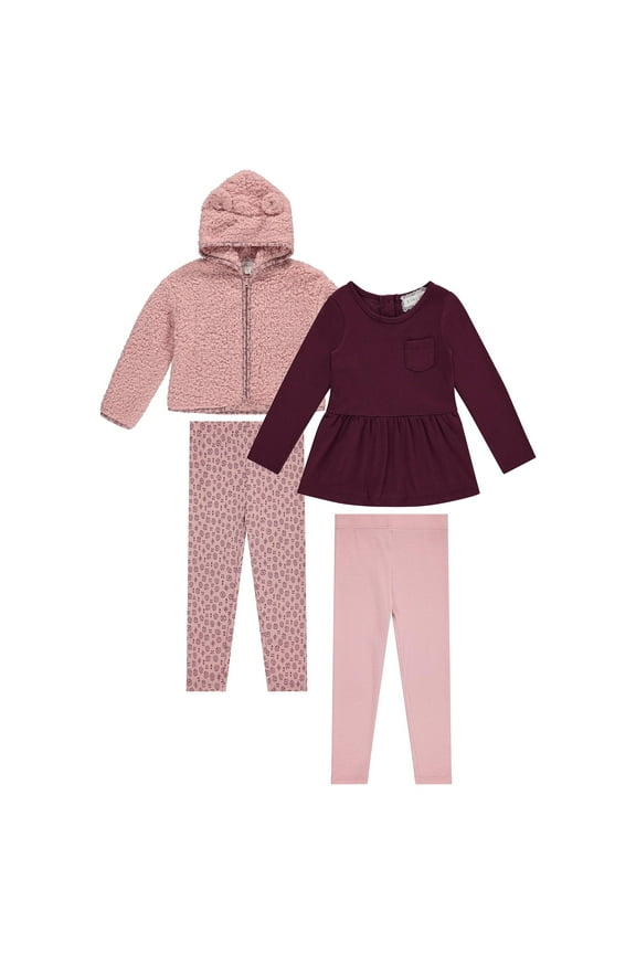Infant Toddler Girls 4 Pack Wardrobe Adorable Cozy Styles in Sizes 12M-4T!