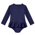 thumbnail image 1 of Infant and Toddler Girls UPF 50+ Skirted One-Piece Swimsuit | Navy, 1 of 5