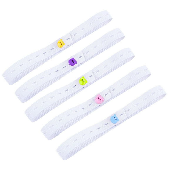 Infant diaper tape 20pcs Fold Over Elastic Infant Baby Diaper Tape Safety Nappy Fixing Belt Adjustable Nappy Buckle Fasteners Fix Diaper Strips Belts with One Buttom(50cm/  of Random Color )