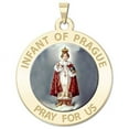 thumbnail image 1 of Infant of Prague Religious Medal Color - 1 Inch Size of a Quarter -Solid 14K Yellow Gold, 1 of 1