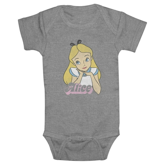 Infant's Alice in Wonderland Distressed Portrait  Bodysuit