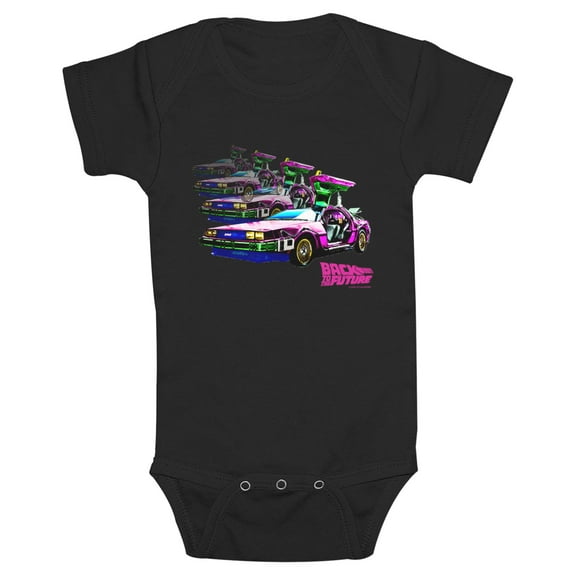 Infant's Back to the Future Neon DeLorean  Bodysuit