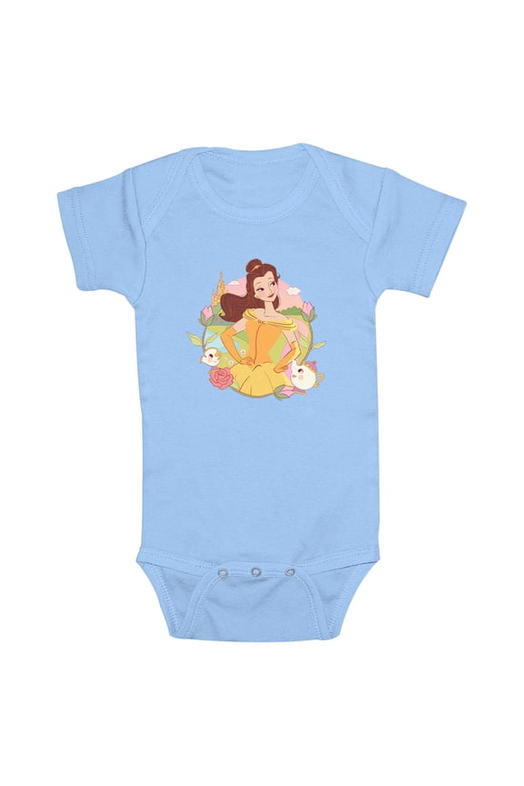 Infant's Beauty and the Beast Belle Pose Bodysuit