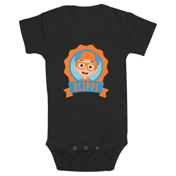 Infant's Blippi Smiling Badge   Black 24 Months