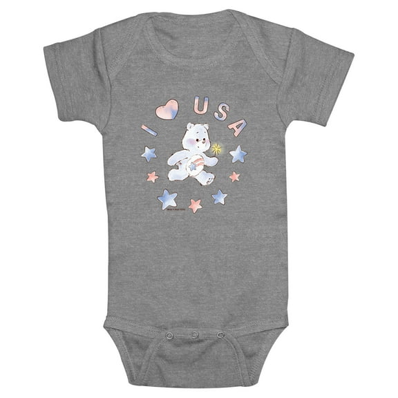 Infant's Care Bears America Cares Bear I Heart USA Bodysuit