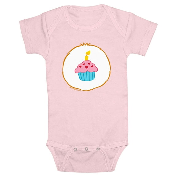 Infant's Care Bears Birthday Bear Belly Badge Bodysuit