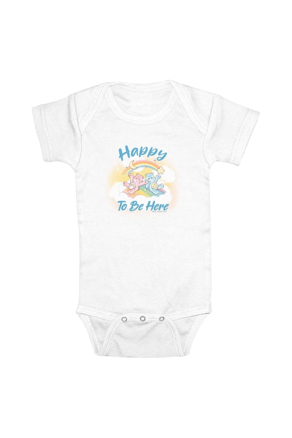Infant's Care Bears Cheer Bear and Bedtime Bear Happy to Be Here Bodysuit