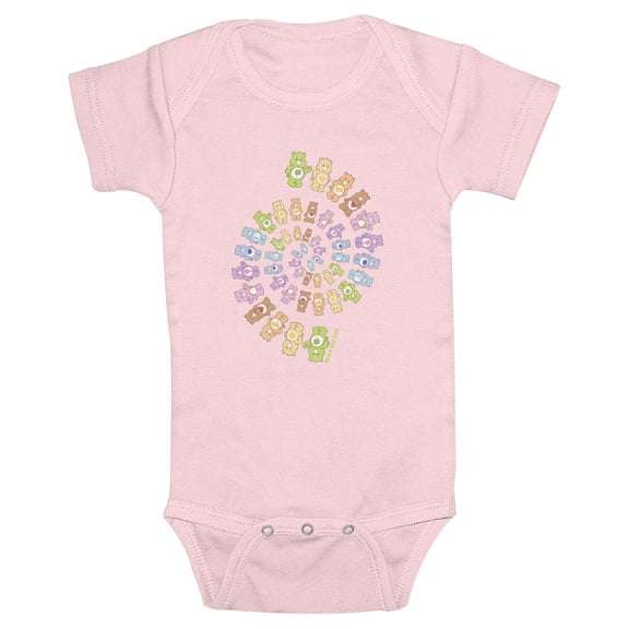 Infant's Care Bears Colorful Spiral Group Bodysuit