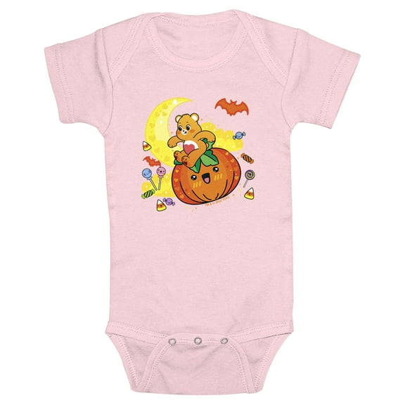 Infant's Care Bears Halloween Tenderheart Cute Pumpkin  Bodysuit