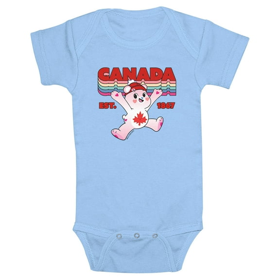 Infant's Care Bears True North Bear Canada Est. 1867  Bodysuit