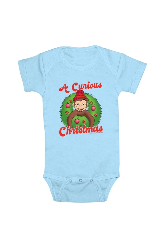 Infant's Curious George A Curious Christmas Bodysuit