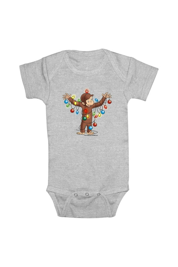 Infant's Curious George Colored Lights  Bodysuit