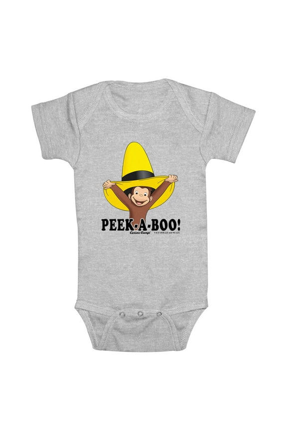 Infant's Curious George Pee-ka-boo  Bodysuit