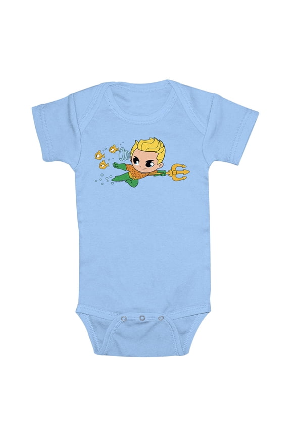 Infant's DC Super Friends Chibi Aquaman Bodysuit