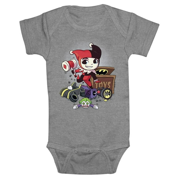Infant's DC Super Friends Chibi Harley Quinn Toys Bodysuit